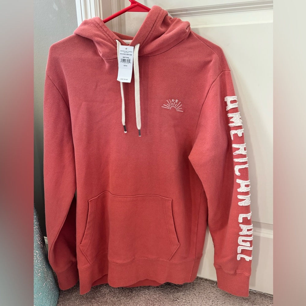 American Eagle Outfitters Coral Sweatshirt hoodie pullover men small